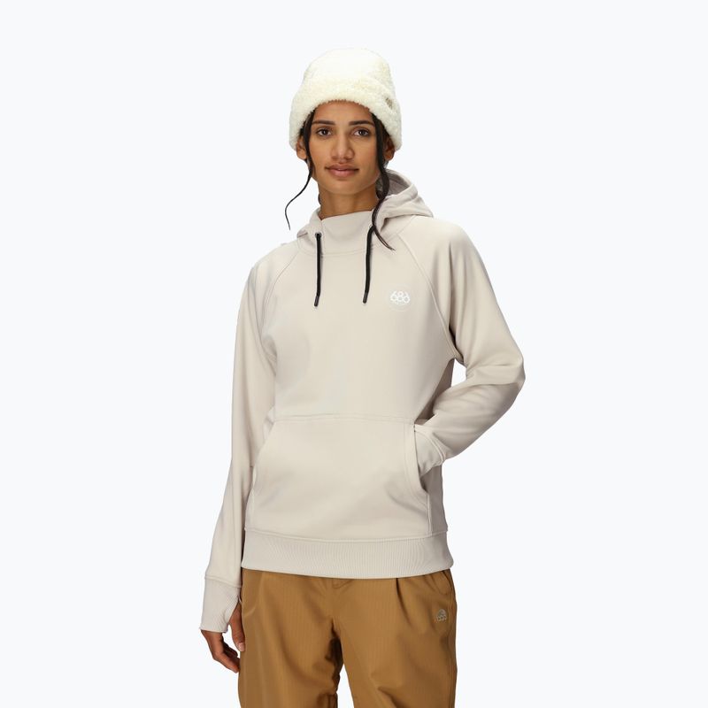 Damen Snowboard-Hoodie 686 Bonded Fleece Pullover Hoody limestone 4