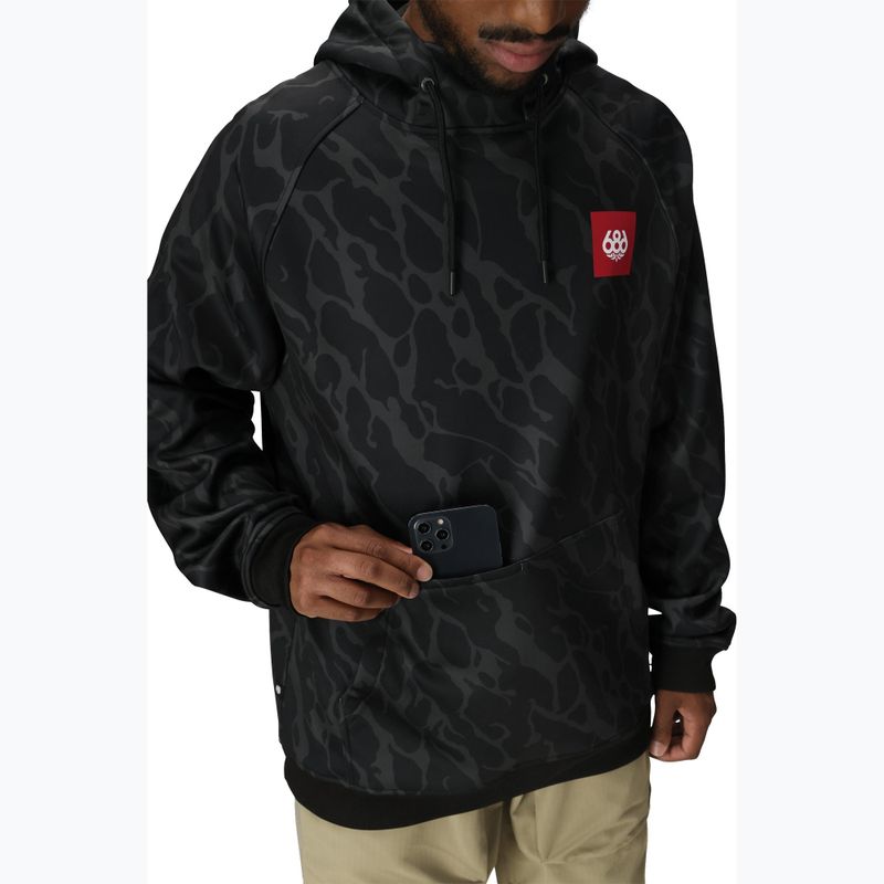 Herren Snowboard-Fleecejacke 686 Bonded Fleece black fracture print 5