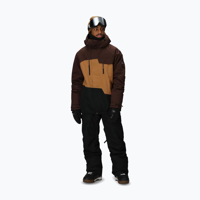 Herren-Snowboardjacke 686 Geo Insulated coffee colorblock 2