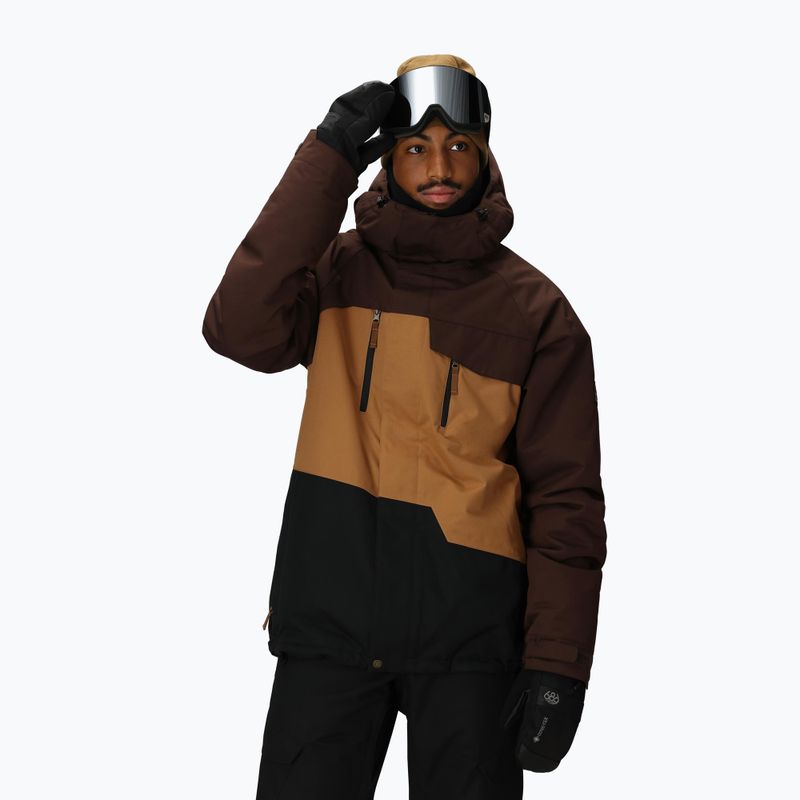Herren-Snowboardjacke 686 Geo Insulated coffee colorblock 4