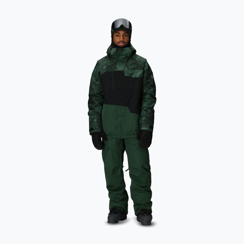 Herren Snowboardjacke 686 Geo Insulated moss green colorblock 2