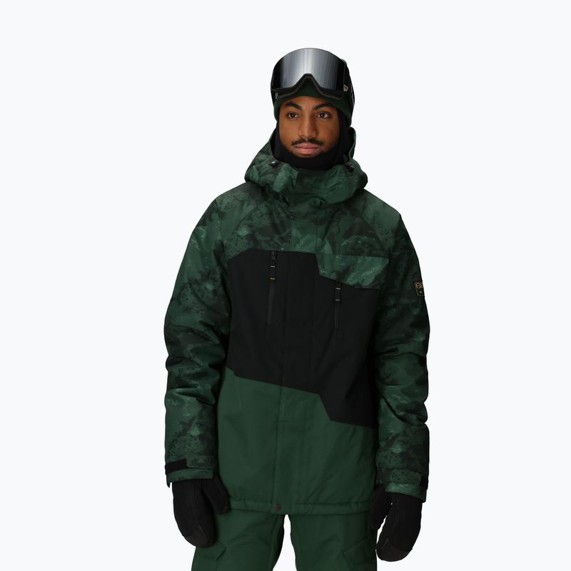 Herren Snowboardjacke 686 Geo Insulated moss green colorblock 4