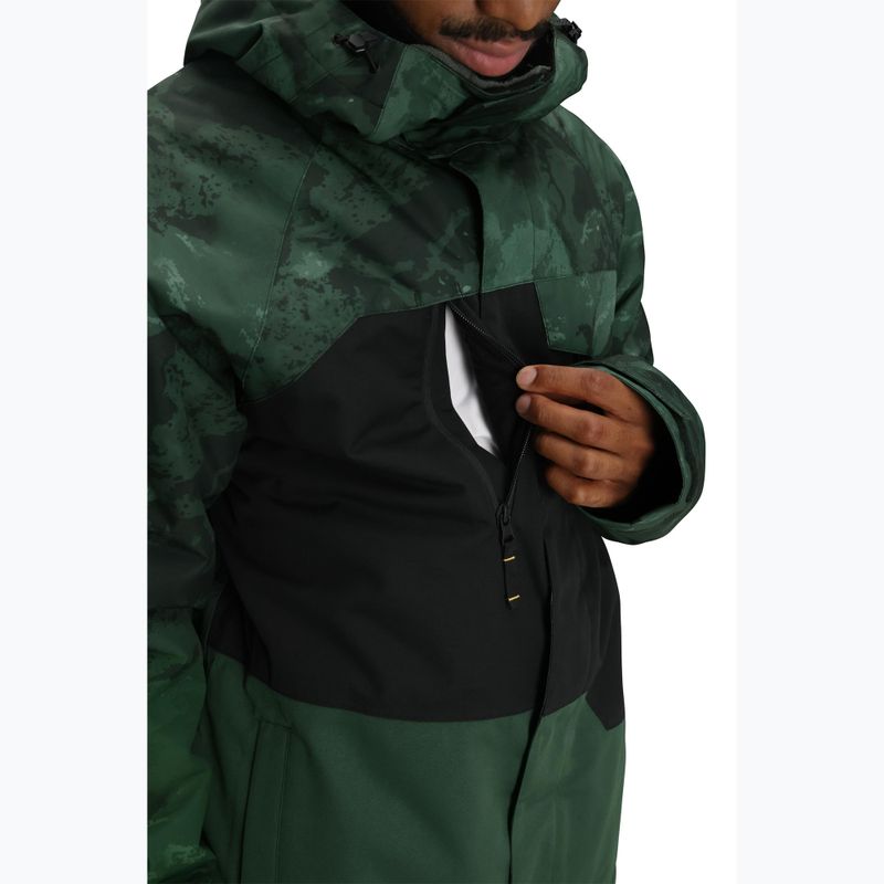 Herren Snowboardjacke 686 Geo Insulated moss green colorblock 7