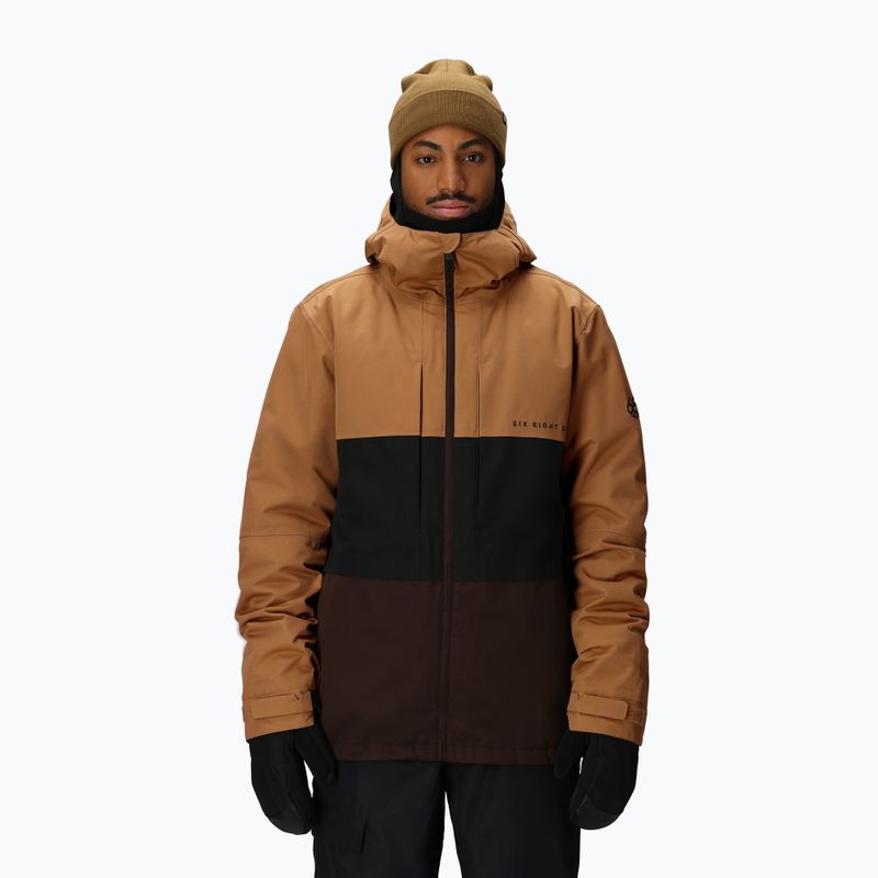 Herren-Snowboardjacke 686 Smarty 3IN1 Form caramel colorblock 6