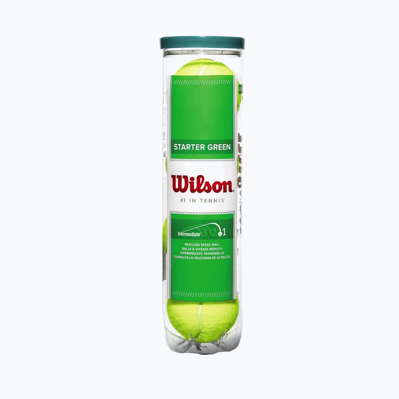 Kindertennisbälle Wilson Starter Play Grün 4 Stück gelb WRT137400 2