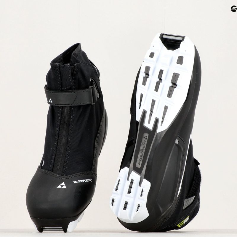 Fischer XC Comfort Pro schwarz/weiss/gelb Langlauf-Skischuhe 14
