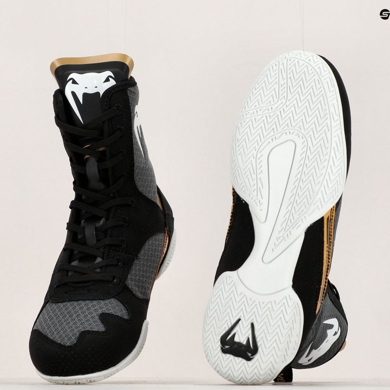 Venum Elite Boxing Stiefel schwarz/weiß/gold 8