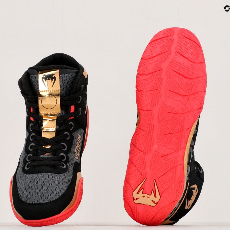 Venum Elite Wrestling Boxstiefel schwarz/gold/rot 8