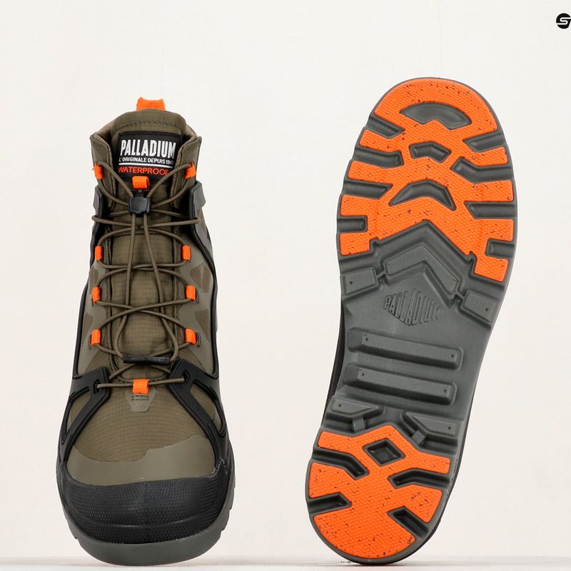 Herren Palladium Pampa Lite+ Cage WP+ Olive Nacht Stiefel 15