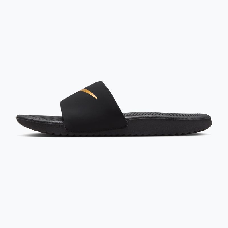 Kinder-Slides Nike Kawa black/metallic gold 2