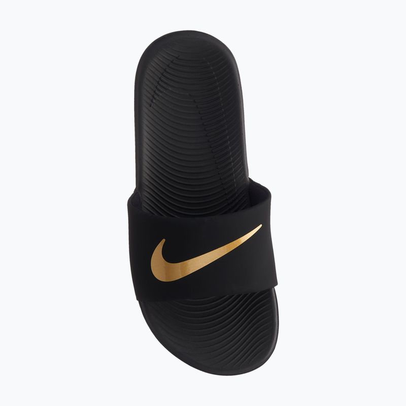 Kinder-Slides Nike Kawa black/metallic gold 4