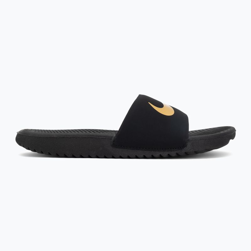 Kinder-Slides Nike Kawa black/metallic gold 2
