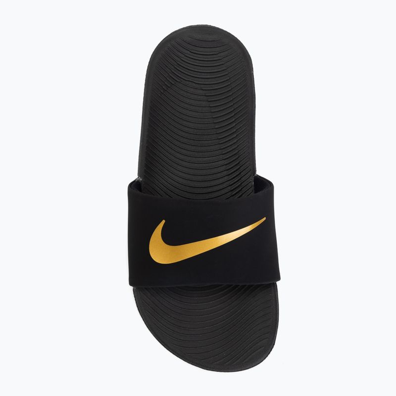 Kinder-Slides Nike Kawa black/metallic gold 5