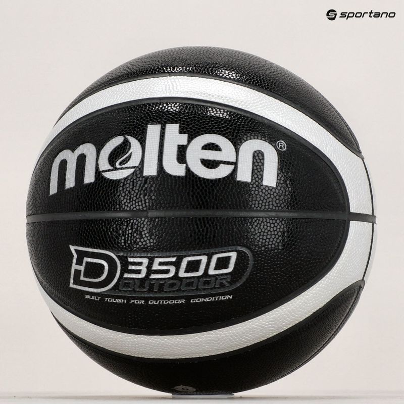 Molten Basketball B6D3500-KS schwarz/silber Größe 6