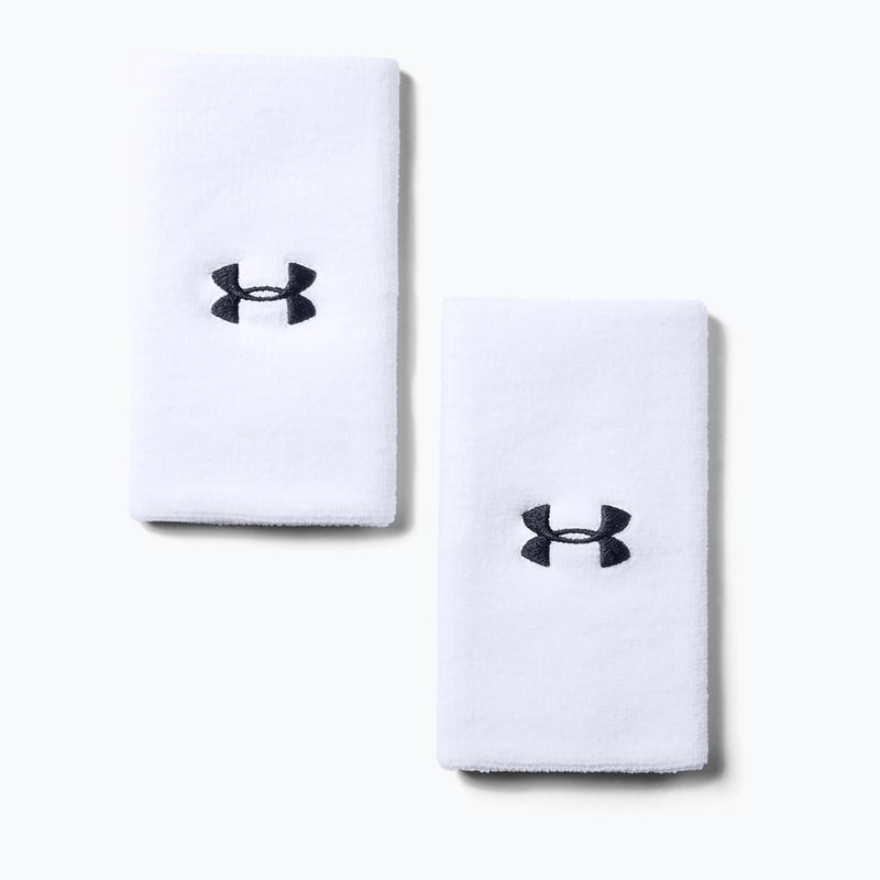 Handgelenk-Band Under Armour 6'' Performance Wristband 2 Stk. white/black