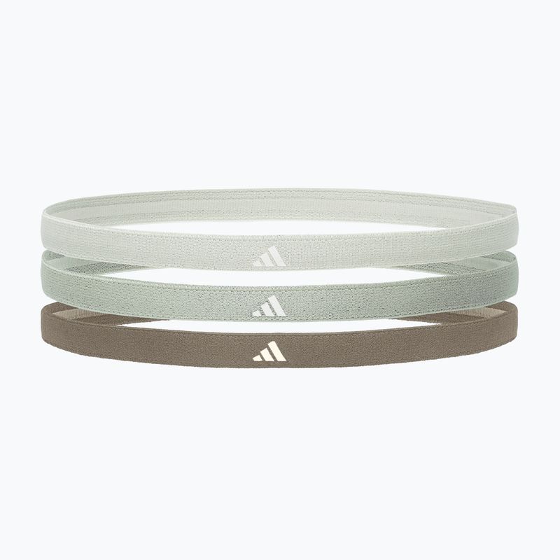 Adidas Haarbänder 3Stück Leinen grün/silber grün/oliv Stirnband