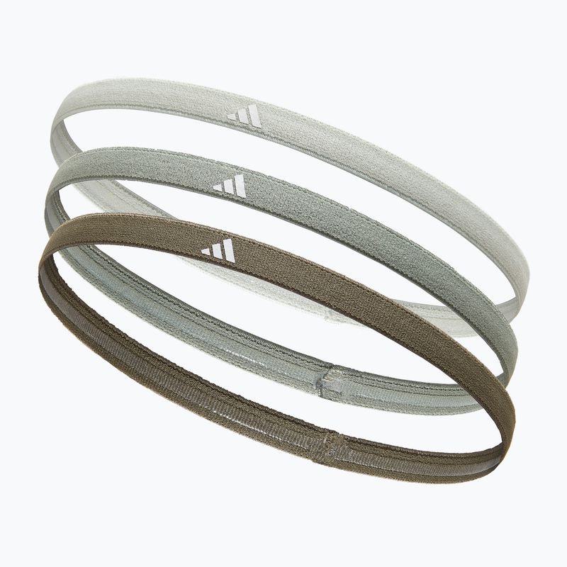 Adidas Haarbänder 3Stück Leinen grün/silber grün/oliv Stirnband 2