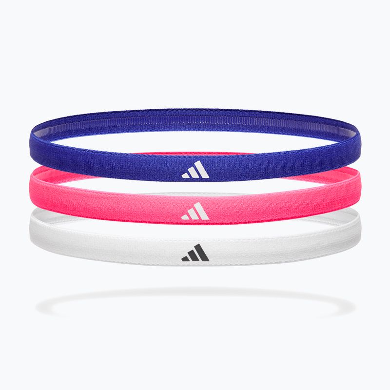 Stirnbänder adidas Hairbands 3 pack lucid blue/lucid pink/white