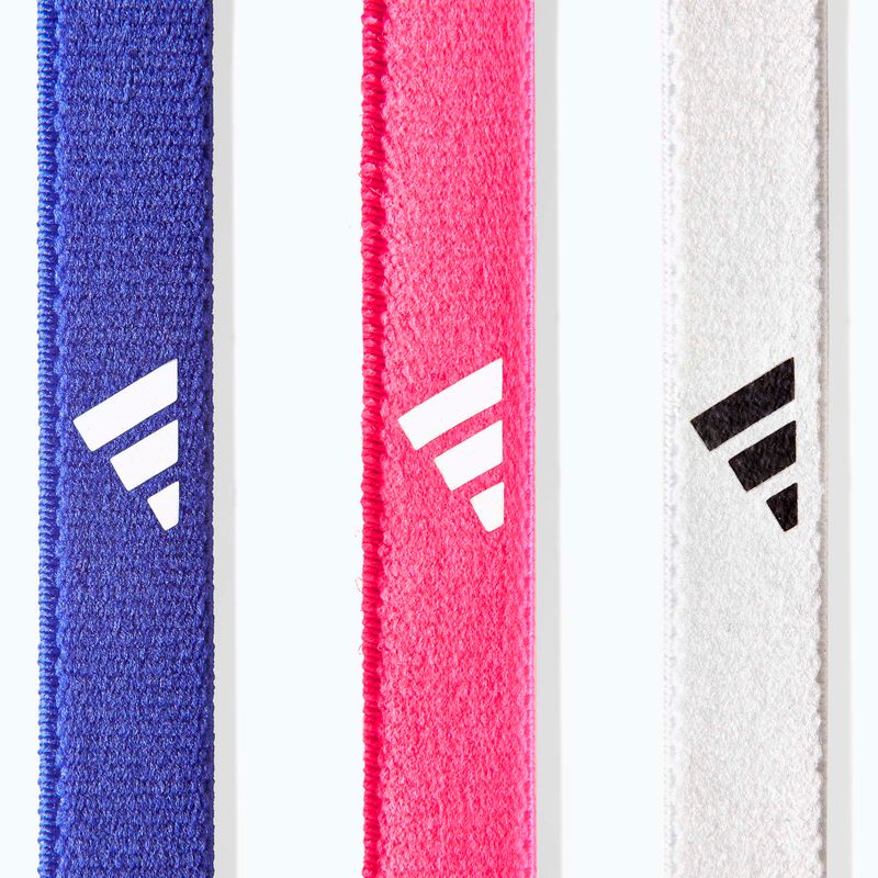 Stirnbänder adidas Hairbands 3 pack lucid blue/lucid pink/white 3