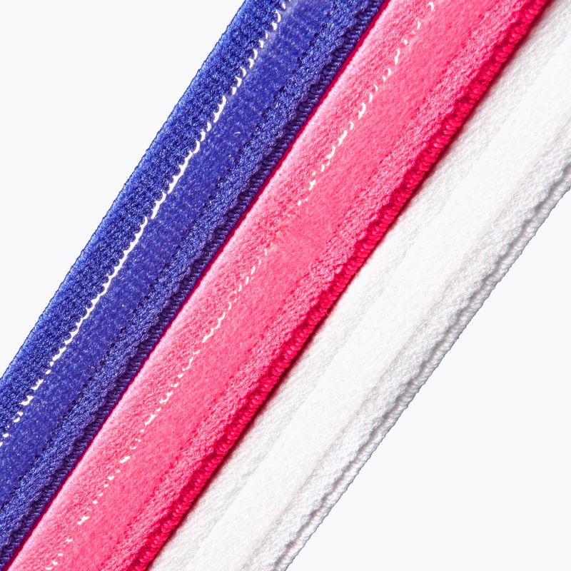 Stirnbänder adidas Hairbands 3 pack lucid blue/lucid pink/white 4