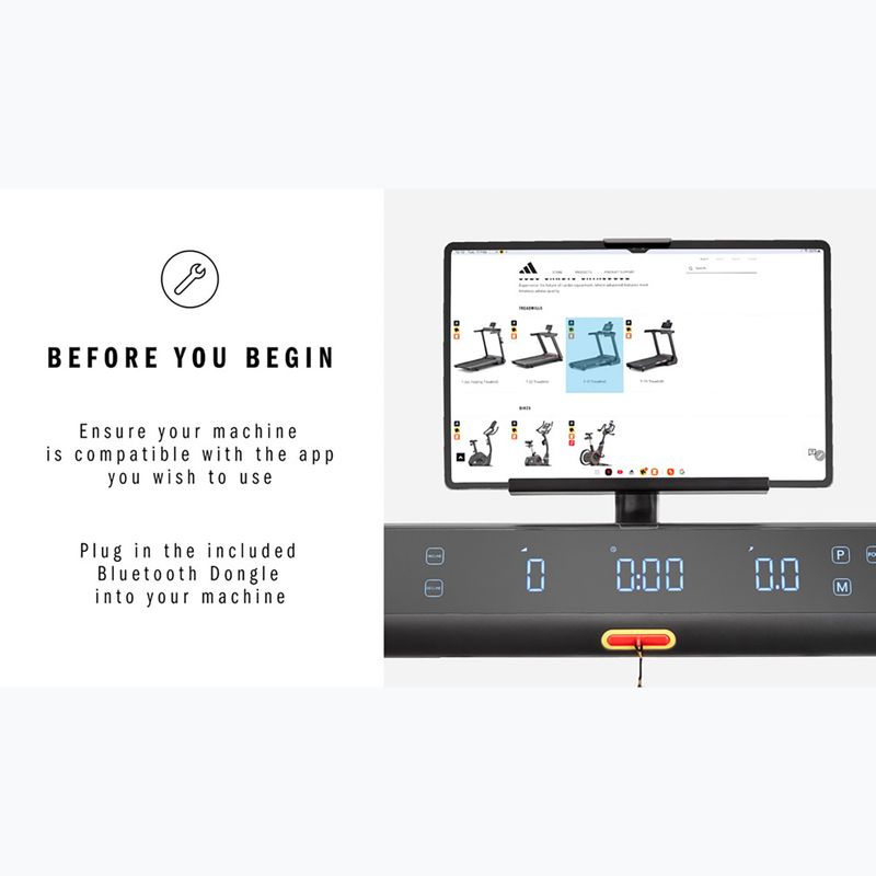 Laufband elektrisch adidas T-1 Folding Treadmill black 15