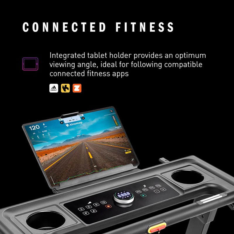 Laufband elektrisch adidas T-1 Folding Treadmill black 17