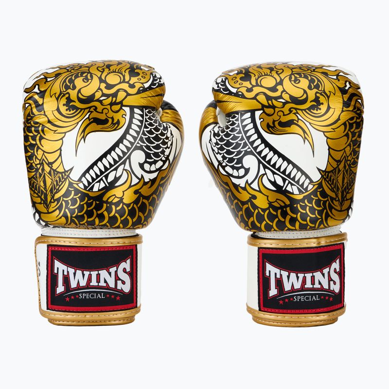 Boxhandschuhe Twins Special Fancy FBGVL3-52 white/gold