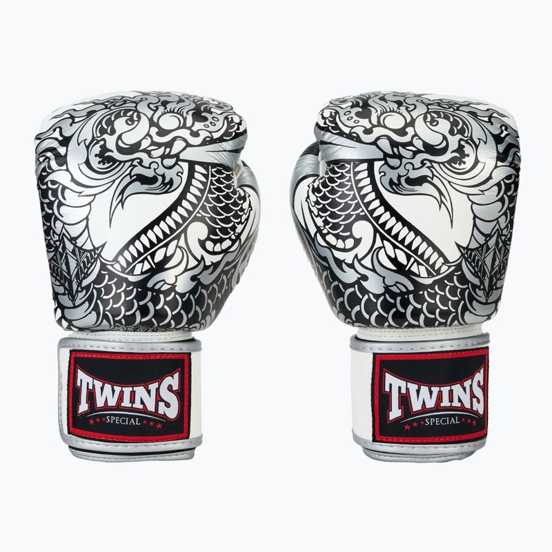 Boxhandschuhe Twins Special Fancy FBGVL3-52 white/silver