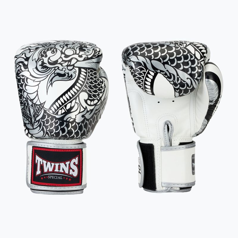 Boxhandschuhe Twins Special Fancy FBGVL3-52 white/silver 3