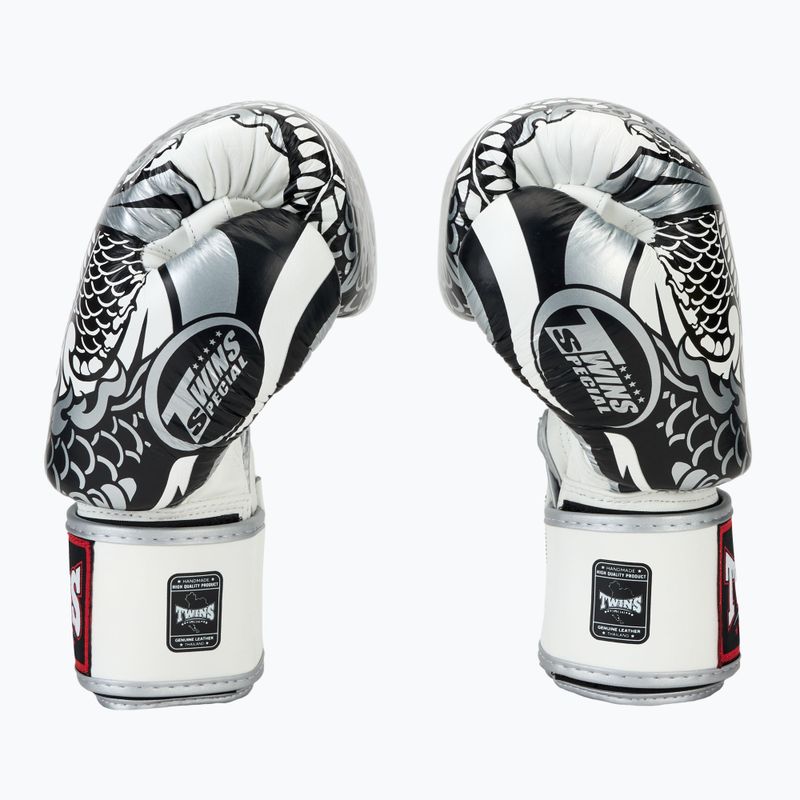 Boxhandschuhe Twins Special Fancy FBGVL3-52 white/silver 4