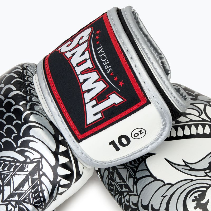 Boxhandschuhe Twins Special Fancy FBGVL3-52 white/silver 5