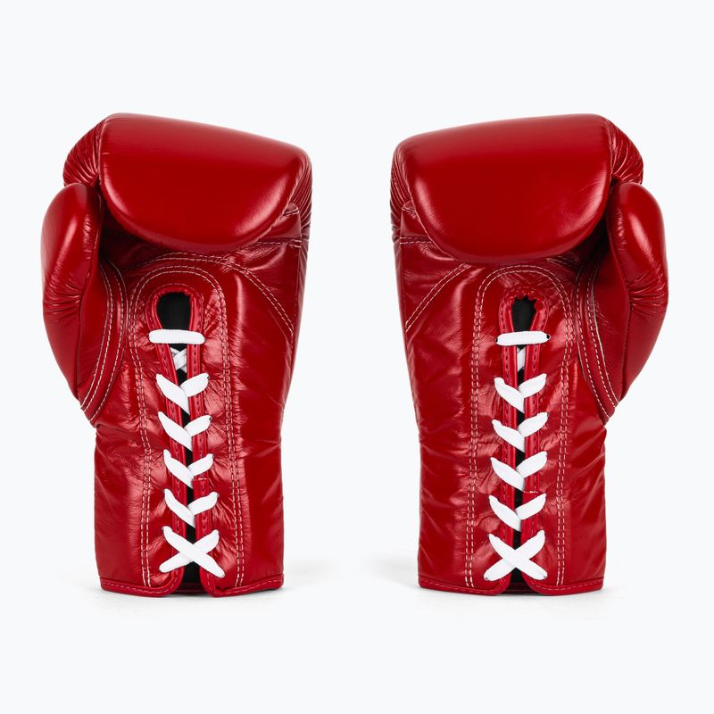 Fairtex Pro Wettbewerb Boxhandschuhe Locked Thumb Leder rot 3