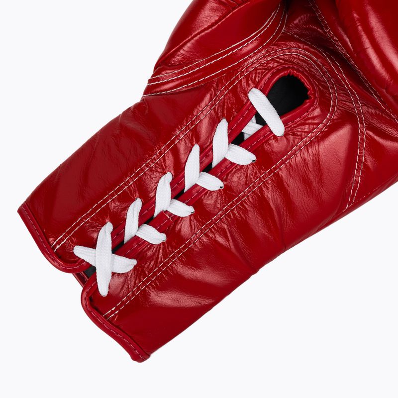 Fairtex Pro Wettbewerb Boxhandschuhe Locked Thumb Leder rot 6