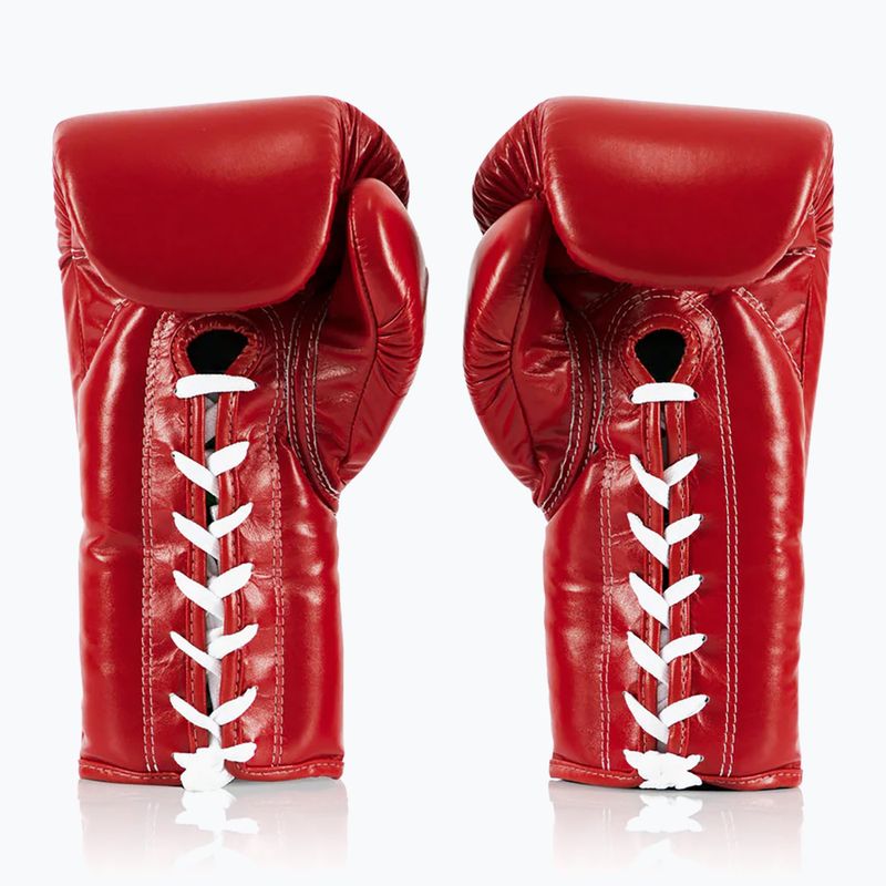 Fairtex Pro Wettbewerb Boxhandschuhe Locked Thumb Leder rot 2