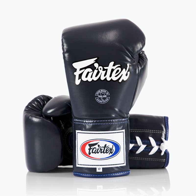 Boxhandschuhe Fairtex Pro Competition Locked Thumb Leather blue 4