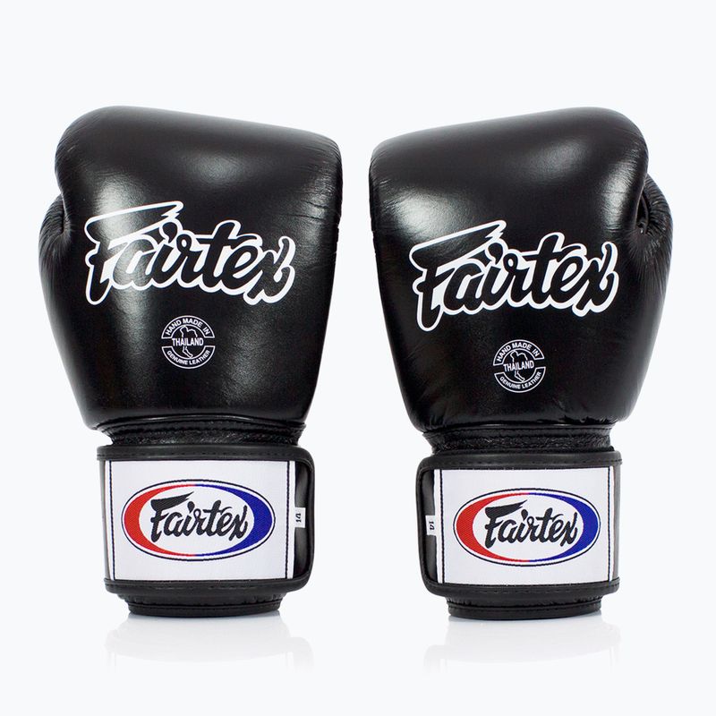 Fairtex Universal Atmungsaktive schwarze Boxhandschuhe