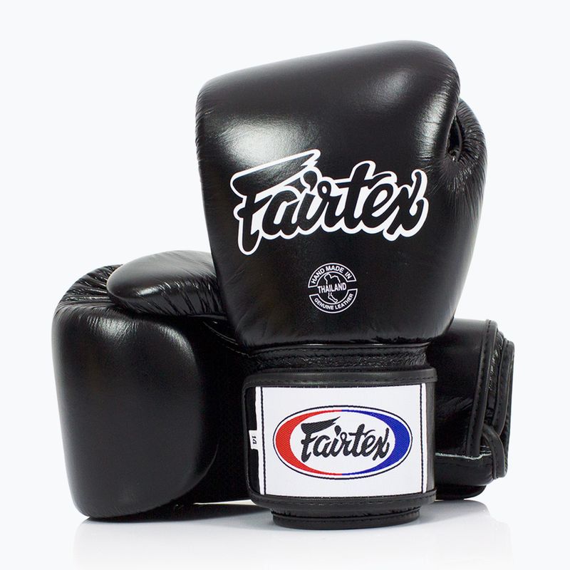Fairtex Universal Atmungsaktive schwarze Boxhandschuhe 4