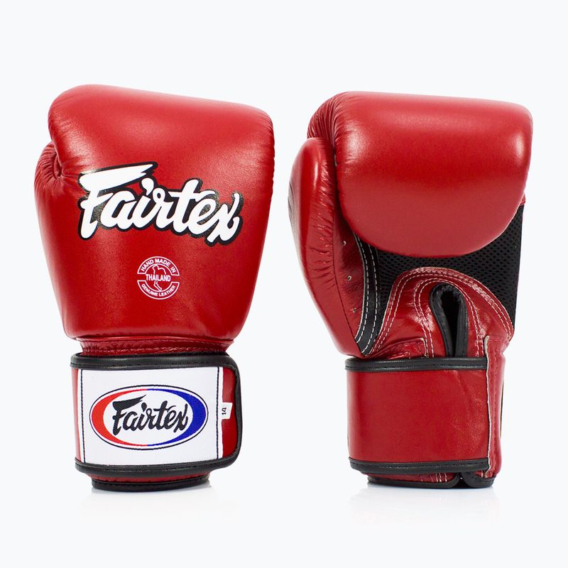 Fairtex Universal Atmungsaktive rote Boxhandschuhe