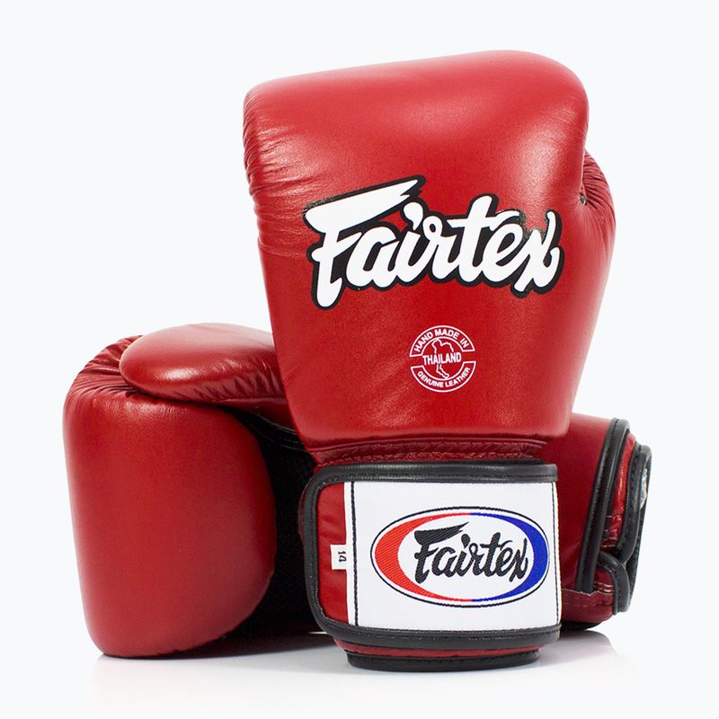 Fairtex Universal Atmungsaktive rote Boxhandschuhe 4