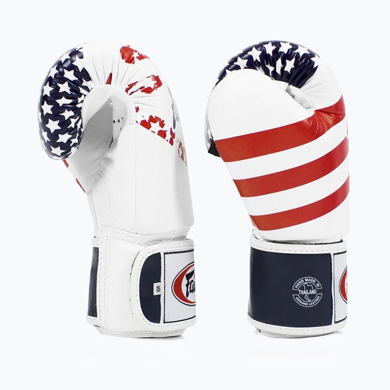 Boxhandschuhe Fairtex Universal "Tight-Fit" Design USA white 3