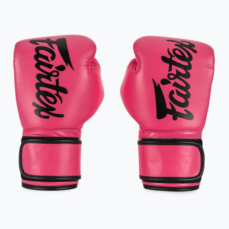 Boxhandschuhe Fairtex Microfiber pink/black 2