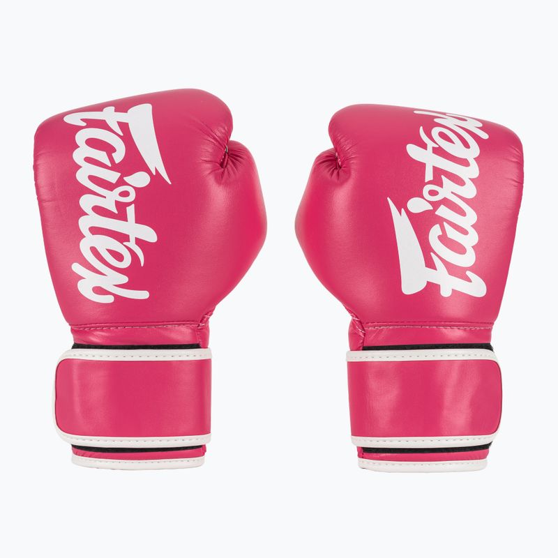 Boxhandschuhe Fairtex Microfiber pink/white 2