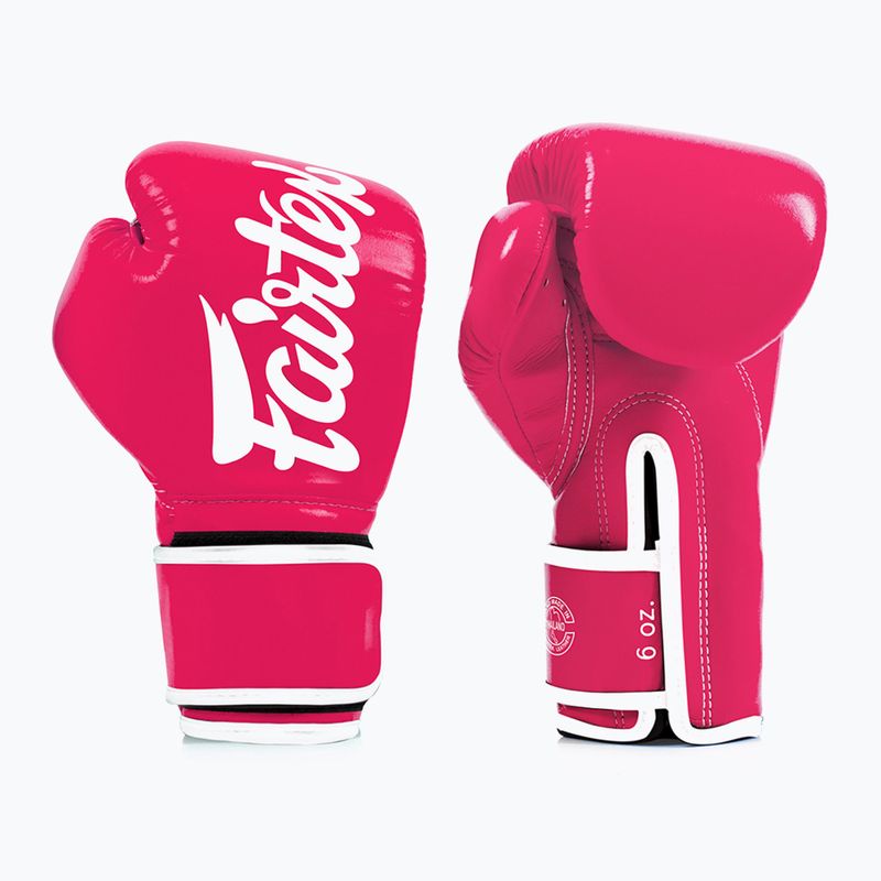 Boxhandschuhe Fairtex Microfiber pink/white
