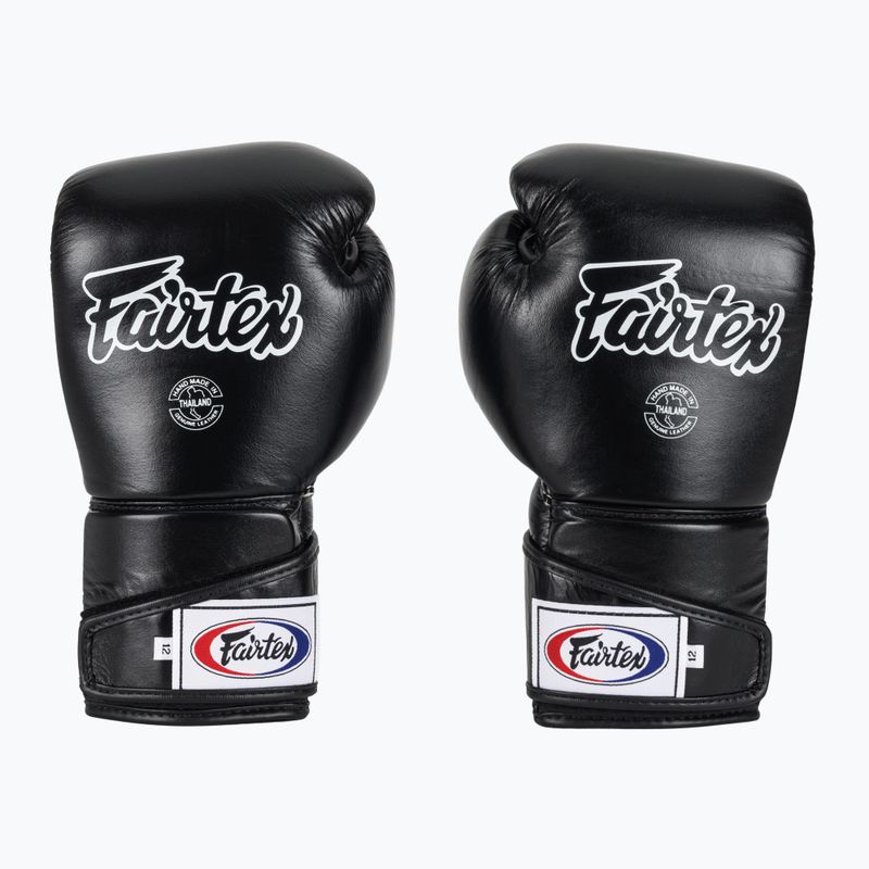Fairtex Stylish Angular Sparring Boxhandschuhe - Locked Thumb schwarz 2