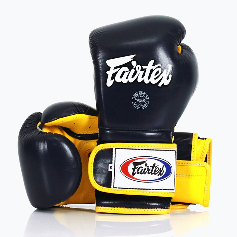 Boxhandschuhe Fairtex Heavy Hitter's Mexican Style blue/yellow 4