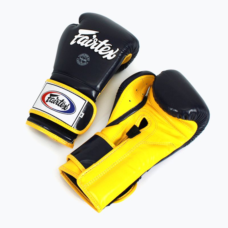 Boxhandschuhe Fairtex Heavy Hitter's Mexican Style blue/yellow 5
