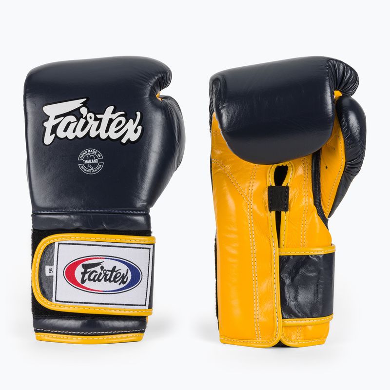 Boxhandschuhe Fairtex Heavy Hitter's Mexican Style blue/yellow