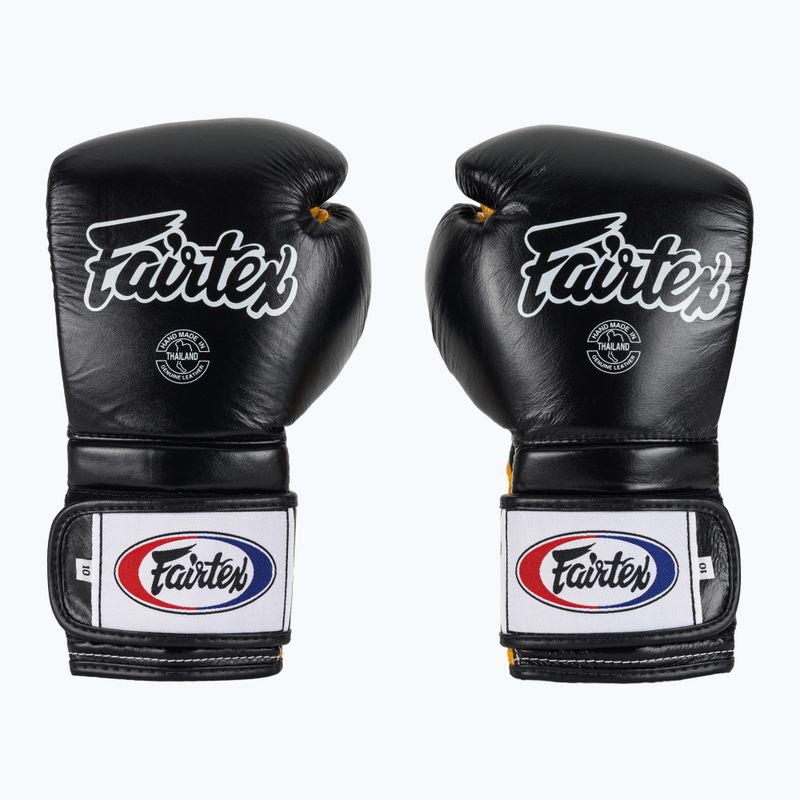 Boxhandschuhe Fairtex Heavy Hitter's Mexican Style black/yellow 2