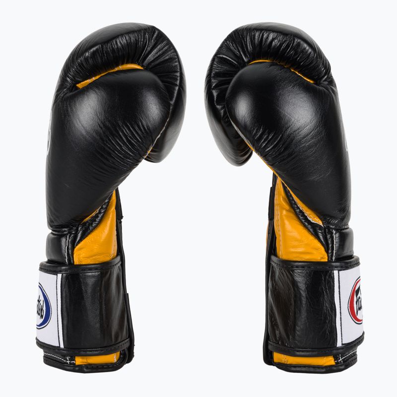 Boxhandschuhe Fairtex Heavy Hitter's Mexican Style black/yellow 4