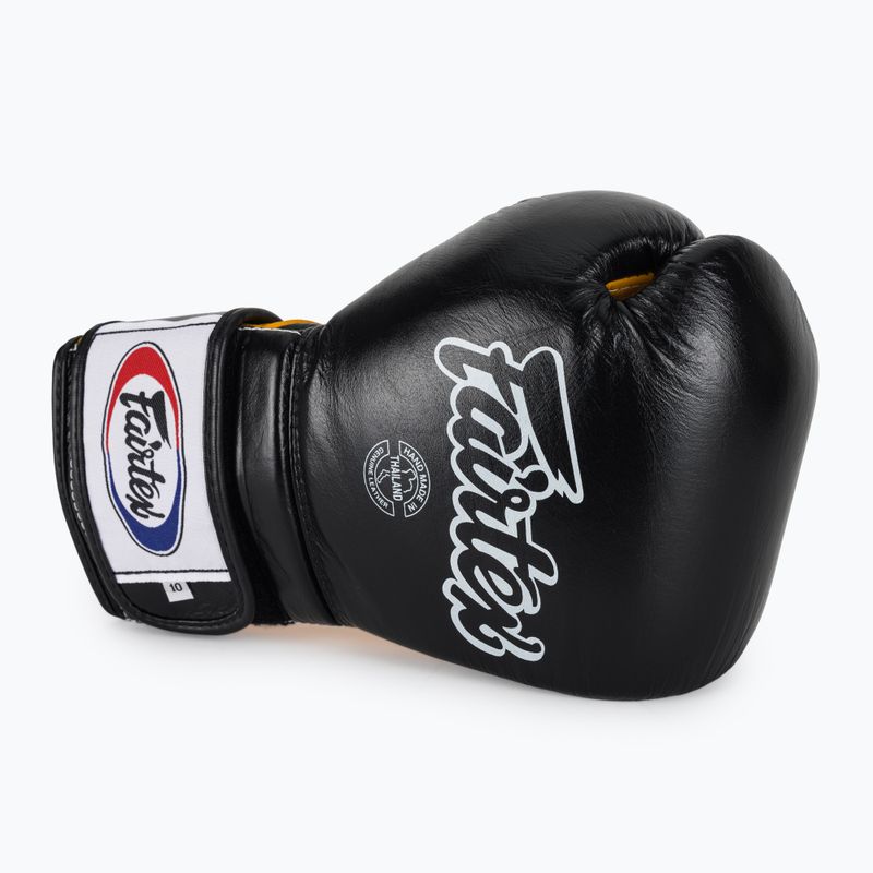Boxhandschuhe Fairtex Heavy Hitter's Mexican Style black/yellow 5